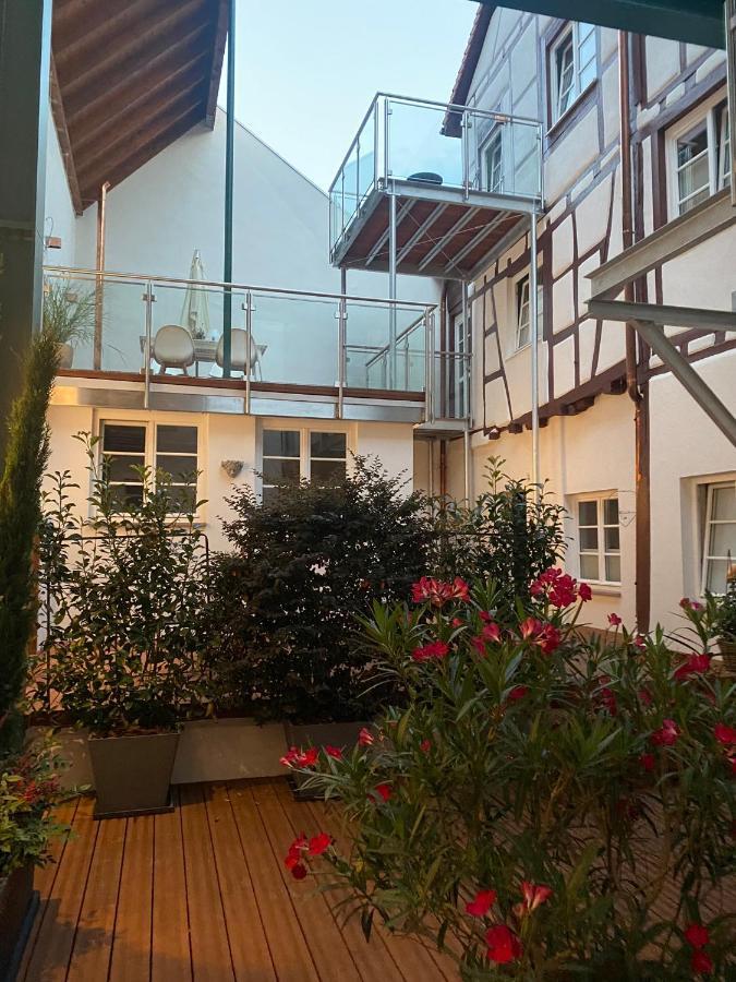 Heppenheim  Das Schiefe Haus Wohnung Starkenburg מראה חיצוני תמונה